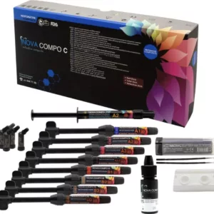 Фотополимеризиращ нанокомпозит Nova Compo C - универсален (8x4г) + самоецващ бонд + Nova Compo Flow 2г
